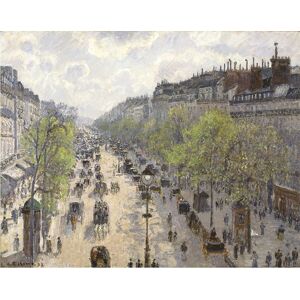 Legendarte Cuadro lienzo - Boulevard Montmartre - Camille Pissarro - cm. 60x75