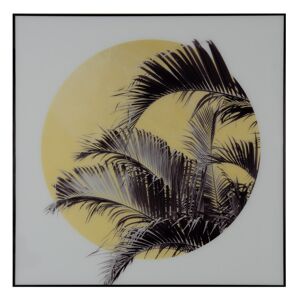 LolaHome Cuadro hojas de palmera fotoimpreso sobre lienzo