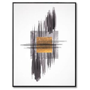 Koketto Home Cuadro abstracto, cuadro grande con marco negro para comedor