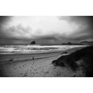 Legendarte Cuadro lienzo - Arena y nubes en la costa - 60x90cm