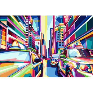 Legendarte Cuadro lienzo - Ciudad Geométrica - 60x90cm