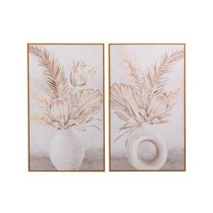 Adda Home Set de 2 cuadros beige de pvc 60x4x100cm