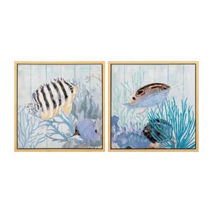 Adda Home Set de 2 cuadros azul de pvc 60x3.5x60cm