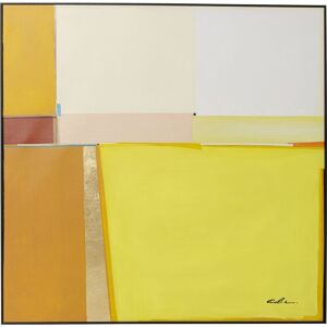Kare Design Lienzo abstracto amarillo en poliéster 113x11