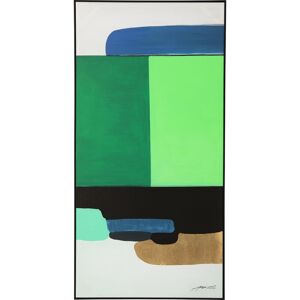Kare Design Cuadro Formas abstractas verde 73x143cm