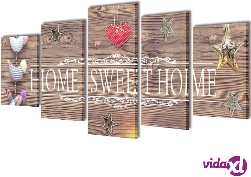 vidaXL Taulusarja Home Sweet Home 200 x 100 cm