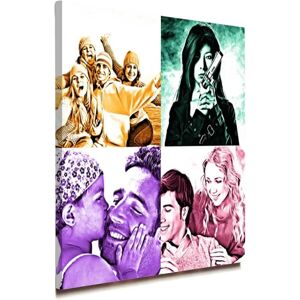 Ocadeau Tableau Pop Art mono 4 photos