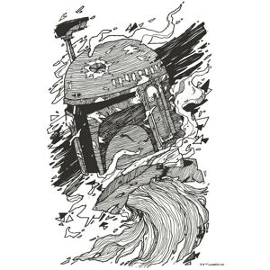 - Poster d'Art Star Wars Boba Fett Dessin - 30 x 40 cm