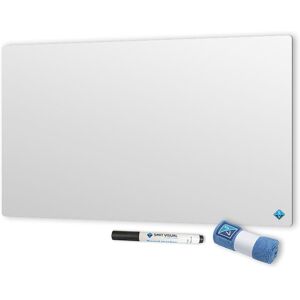 Vivol - Tableau blanc émaillé sans cadre - 90 x 120 cm - Blanc - Publicité