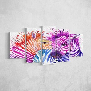 Tableau Zebra Homemania - Multicouleur - 100 x 3 x 60 cm - Publicité
