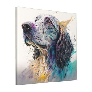 Canevas imprimer Peinture d'éclaboussure synesthésique de chien anglais anglais Impression sur toile Roulée Tableau Art Décoration Murale / Sans cadre 40X50cm - Publicité