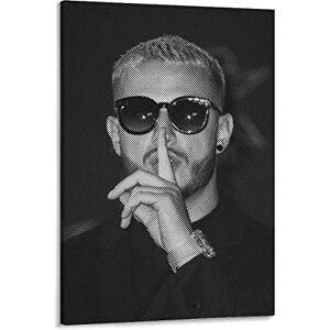 Enartly Peinture Impression sur Toile DJ Snake Black Poster Toile d’Art Mural Photos pour Chambre 60x90cm sans Cadre - Publicité