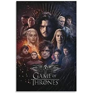 N\\A NA Art Peinture sur Toile Papier Peint Game of Thrones, Salon, Affiche, Chambre, Tableau 60X90cm sans Cadre - Publicité