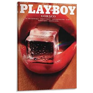 DARXGB Peinture d'art de Mur de Toile 60x90cm Play Boy American Men’s Adult Magazine Affiche Décoration Salon Chambre Chambre Peinture sans Cadre - Publicité