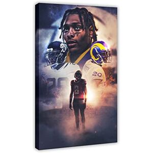 ACIDI Art Peinture sur Toile 50 * 70cm Jalen Ramsey Poster Toile Mur Art Salle Photos pour Chambre Cadeaux Décor sans Cadre - Publicité