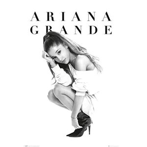 GB eye Maxi Poster Ariana Grande, accroupé, 61 x 91,5 cm, Papier, Noir/Blanc, 91,5 x 61cm - Publicité