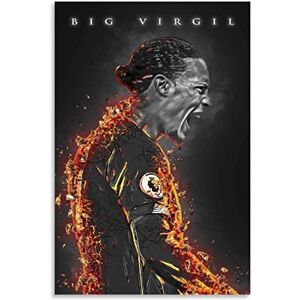 LBMED Art Peinture Impression sur Toile Joueur de Football Virgil Van Dijk Star Poster (12) pour la décoration de Bureau Affiches et Photos 19.7"x27.6"(50x70cm) sans Cadre - Publicité