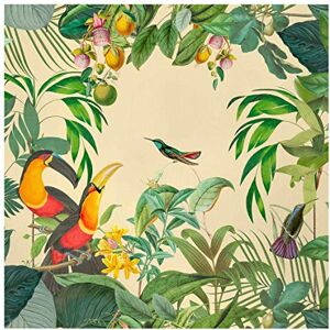 Bilderwelten Impression sur Toile Vintage Collage Birds in The Jungle 40x40cm Recycled Canvas - Publicité