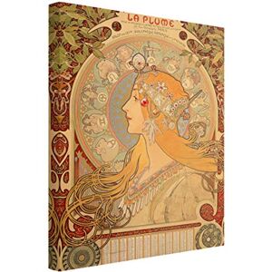 Bilderwelten Impression sur Toile Alfons Mucha Signs of The Zodiac, 80 x 60cm - Publicité