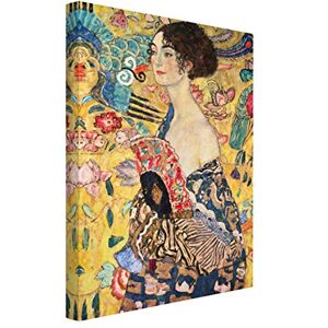 Bilderwelten Impression sur Toile Gustav Klimt Lady with Fan Tableau Déco 150 x 100cm - Publicité