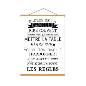 EMDE Affiche Kakemono Règles de la Famille 60x80cm