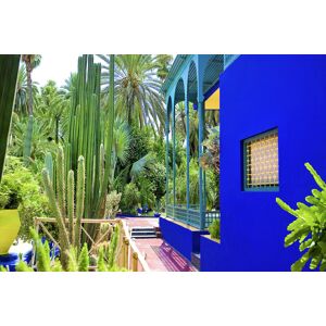 Hexoa Tableau jardin majorelle imprime sur alu 120x80cm