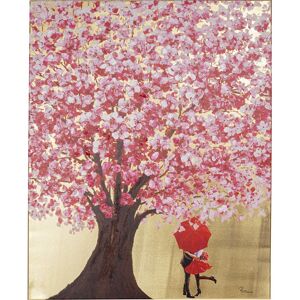 Kare Design Toile couple parapluie sous arbre en fleurs 120x160