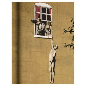 Legendarte Tableau impression sur toile amoureux, Banksy 60x80cm