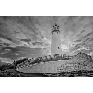 Legendarte Tableau impression sur toile le phare dans les nuages 60x90cm