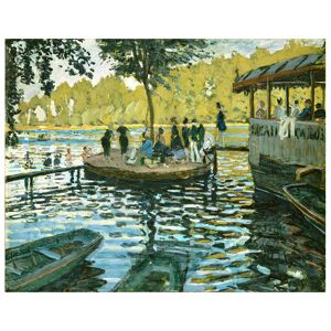 Legendarte Tableau impression sur toile La Grenouillere Claude Monet 80x100cm