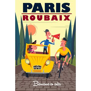 Hexoa Tableau course paris - roubaix imprime sur toile 60x90cm