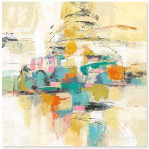 Hexoa Tableau Peintur sur soie imprime sur toile 100x100cm