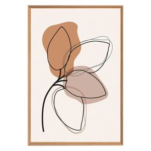 Ceanothe Tableau mural encadre illustration d'une fleur 65x97 cm