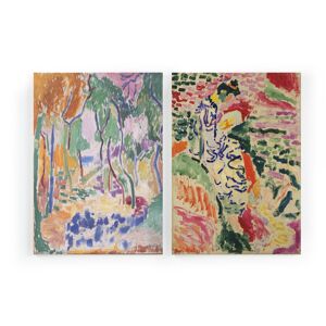 Surdic Set 2 Peintures sur toile 60x40 imprime HD Bois Matisse