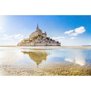 Ceanothe Tableau sur verre synthetique Mont-Saint-Michel 65x97 cm