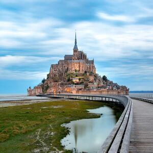 Ceanothe Tableau sur toile Mont-Saint-Michel 90x90 cm