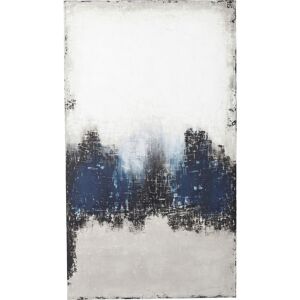Kare Design Toile bleu foncé et gris clair abstraite en coton 120x210 - Publicité