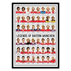Wall Editions Affiche 50x70 cm et cadre noir - Legends of Bayern Munchen - Olivier