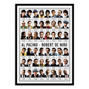 Wall Editions Affiche 50x70 cm et cadre noir - Al Pacino and Robert de Niro - Olivi