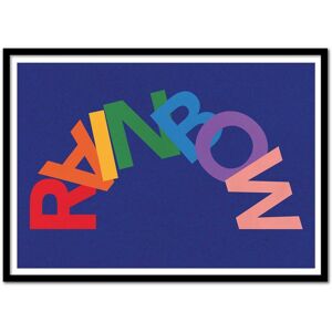 Wall Editions Affiche 50x70 cm et cadre noir - Art-Poster -Rainbow - Rosi Feist