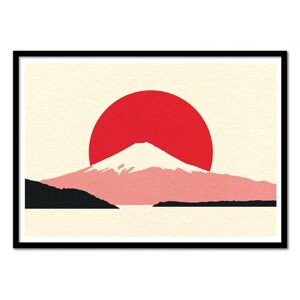 Wall Editions Affiche 50x70 cm et cadre noir - Fuji Sun - Rosi Feist