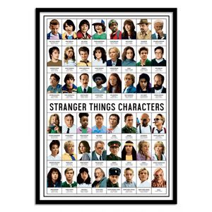 Wall Editions Affiche 50x70 cm et cadre noir - Stranger Things Characters - Olivier