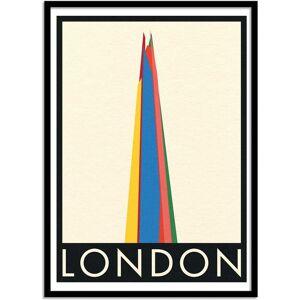 Wall Editions Affiche 50x70 cm et cadre noir - London The Shard - Rosi Feist