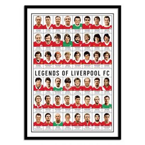Wall Editions Affiche 50x70 cm et cadre noir - Legends of Liverpool FC - Olivier Bo