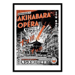 Wall Editions Affiche 50x70 cm et cadre noir - Tokyo-Paris Opera - Paiheme studio