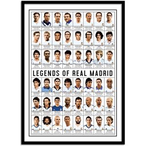 Wall Editions Affiche 50x70 cm et cadre noir - Legends of Real Madrid - Olivier Bou