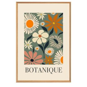 Ceanothe Tableau mural encadre illustration fleurs 65x97 cm