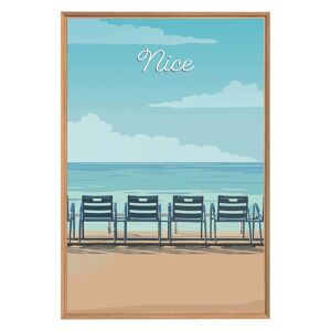 Ceanothe Tableau mural encadre illustration chaises Nice 65x97 cm