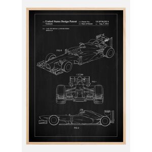 Bildverkstad Patent Print - Formula 1 Racing Car - Black Poster (21x29,7 cm (A4))