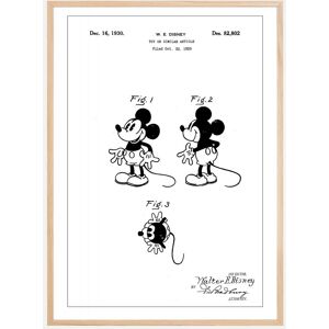 Bildverkstad Patent Print - Toy Walt Disney - White Poster (70x100 cm)